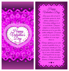 Happy valentines day. Brochure, poster or leaflet template