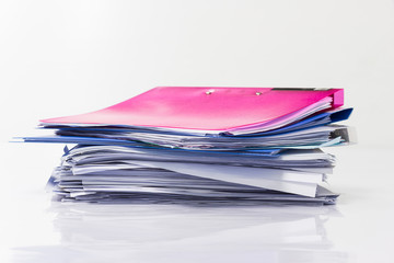 file folder with documents and documents. retention of contracts. 