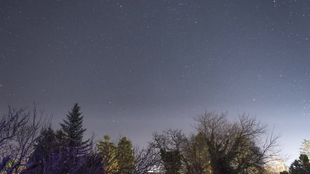 Night sky time lapse
