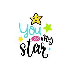 Creative typography card with phrase