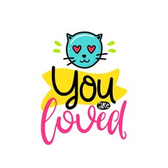 Creative typography card with phrase