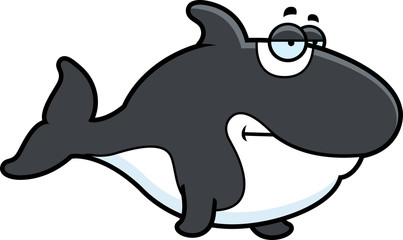 Bored Cartoon Killer Whale