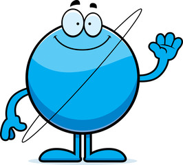 Cartoon Uranus Waving