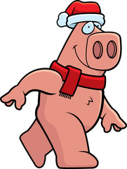 Cartoon Christmas Pig