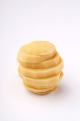 Raw potato sliced