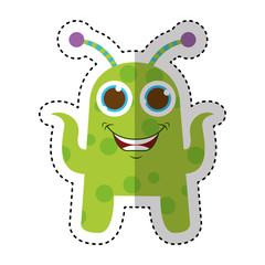 monster comic character icon vector illustration design