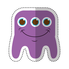 monster comic character icon vector illustration design