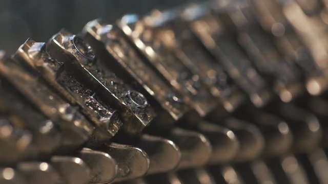 Old Vintage Typewriter, close-up, 4K UltraHD.