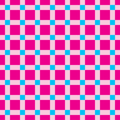 Abstract geometric seamless pattern with squares. Simple red and pink background.Vector illustration. Multicolor classic design.