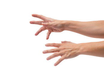 asian male hands reaching out