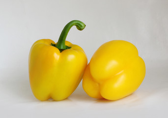 yellow pepper isolated background