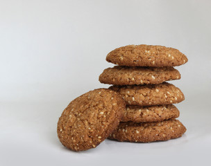 oatmeal cookies isolated background