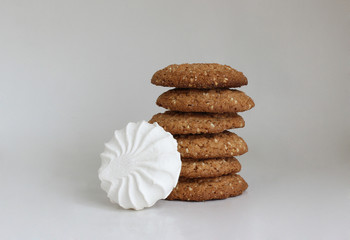 oatmeal cookies zephyr isolated background
