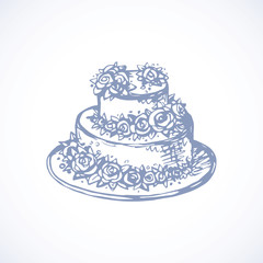 Cake. Vector drawing