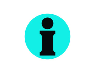 Vector flat info badge circle info icon
