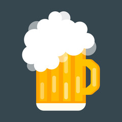Beer glass vector.