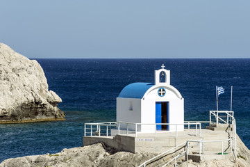 Saint Nikola's Church in Kolymbia, Rhodes island, Greece