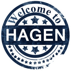 Hagen stamp on white background