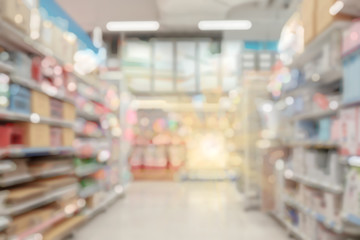 Supermarket / Blur of supermarket interior.