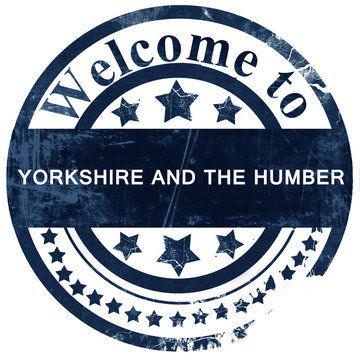 Yorkshire And The Humber Stamp On White Background
