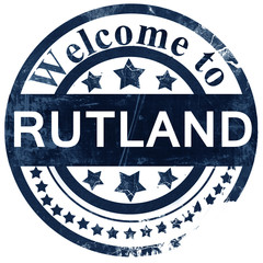 rutland stamp on white background