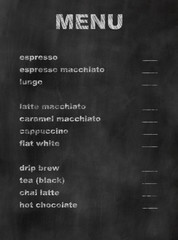 coffee shop menu on blackboard © Christian Horz