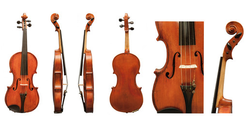 European violin antiques - obrazy, fototapety, plakaty