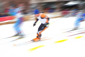 Crédence de cuisine en verre imprimé Sports dhiver Ski race