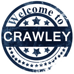 Crawley stamp on white background