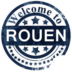rouen stamp on white background