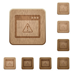 Application warning wooden buttons