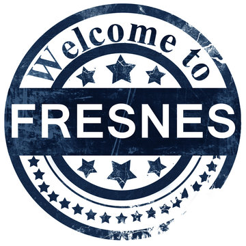 fresnes stamp on white background