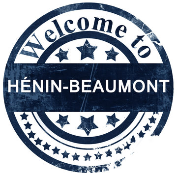 henin-beaumont stamp on white background