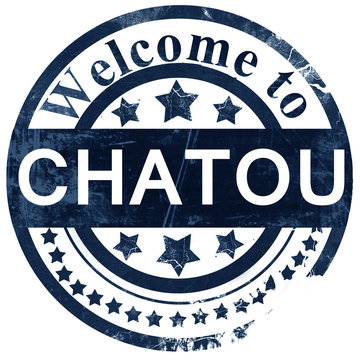 chatou stamp on white background