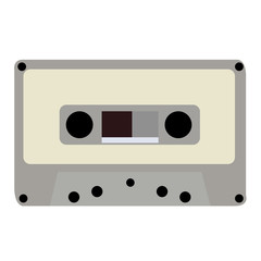 Isolated retro cassette on a white background, Vector illustration