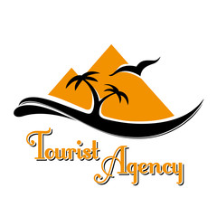 logo logotype travel tourist agency weekend label vector
