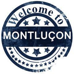 montlucon stamp on white background