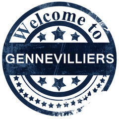 gennevilliers stamp on white background