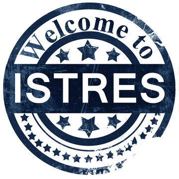 istres stamp on white background