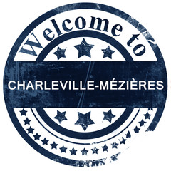 charleville-mezieres stamp on white background