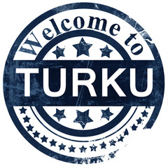 Turku stamp on white background