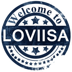 Loviisa stamp on white background