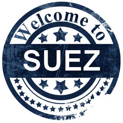 suez stamp on white background