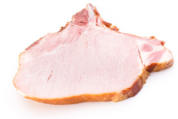 Pieces of pork meat, isolated on white background.