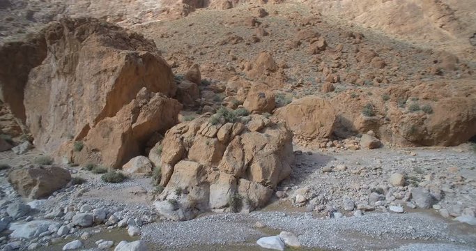 Aerial, Gorges Du Todra, Todra Gorge, Morocco. Ungraded Material