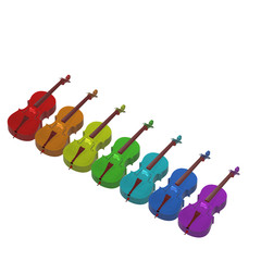 cello musical instrument 3d illustration