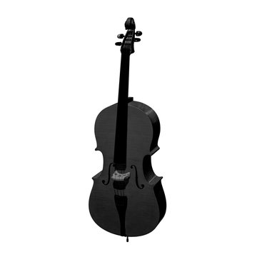 cello musical instrument 3d illustration