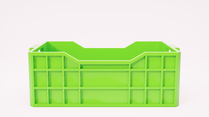 green box used in transport 3d illustration