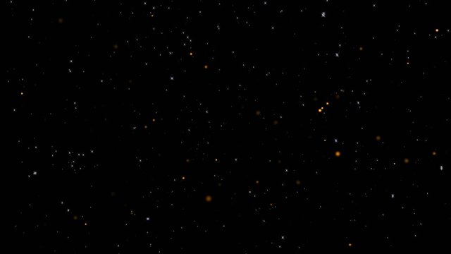 Fireflies Flying on a Starry Night Background