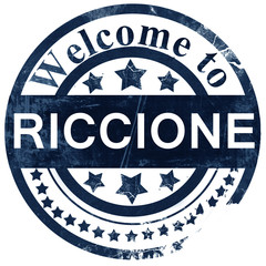 Riccione stamp on white background